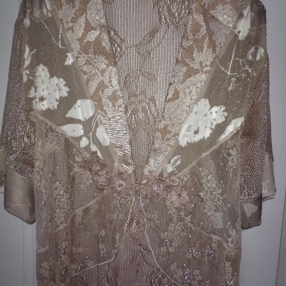 SPENCER ALEXIS 2PC CREAM BEIGE & GOLD METALIC - Picture 4 of 7